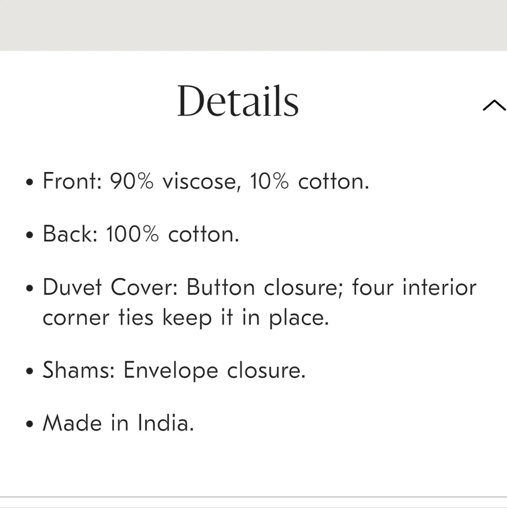 West Elm Luxurious Taupe Chenille King Duvet Cover, 108
